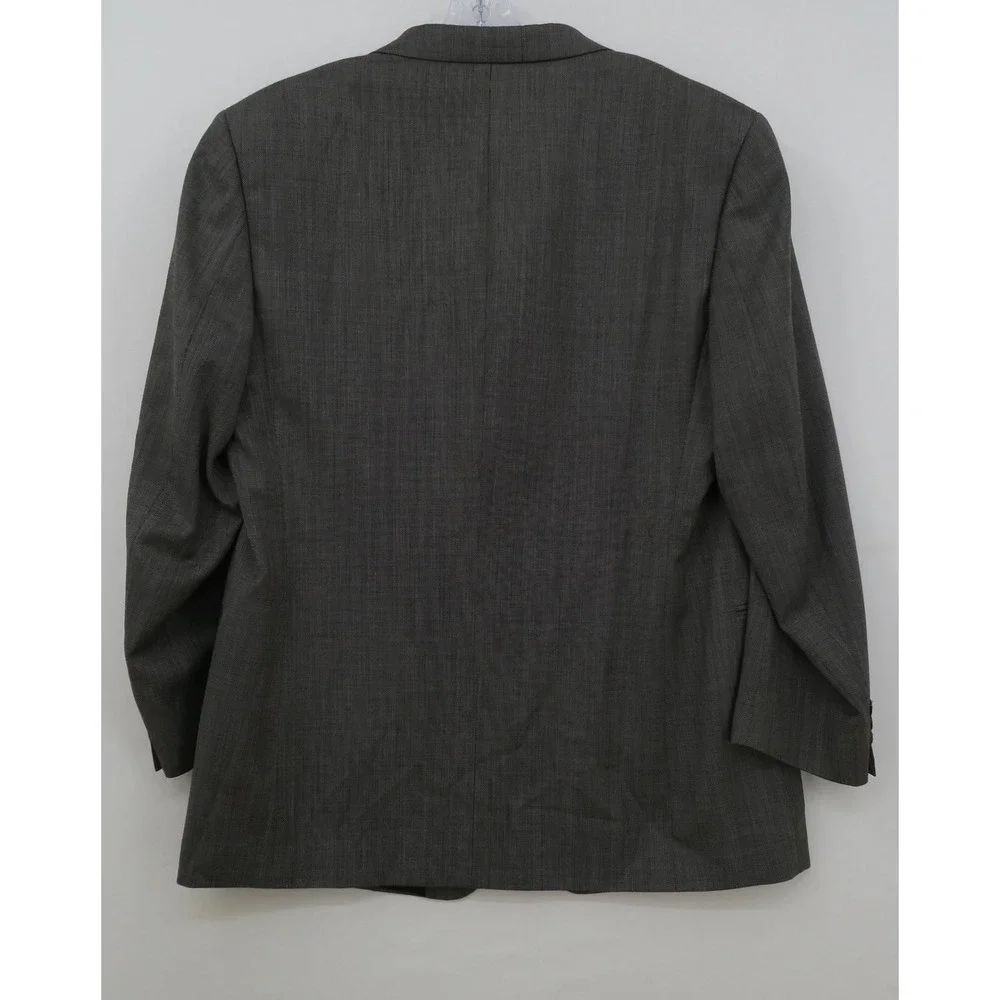 Donna Karan Signature Mens Gray 100% Wool 3 Button Suit Made in Italy 44R 38W